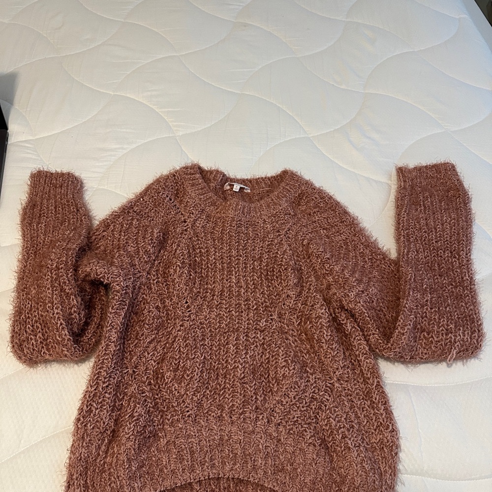 Candie's Terracotta Knit Sweater Crew Neck Long Sleeves